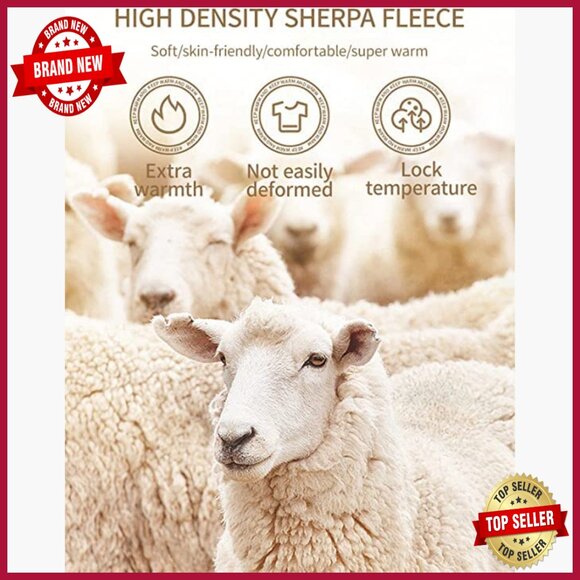 Women's Fleece Sherpa Lined Pullover Sweatshirt Mockneck Winter Warm - Picture 3 of 7